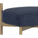 Seneca 36.5 inch Antique Brass / Arena Navy Counter Stool